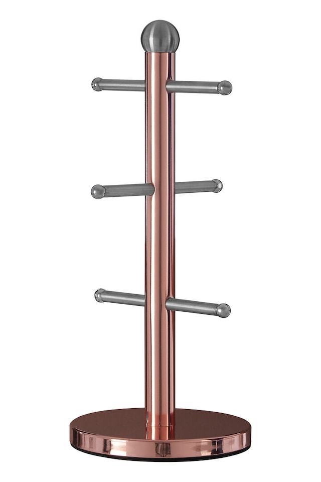 image 1 of Hirano 6 Cup Copper Finish Mug Tree