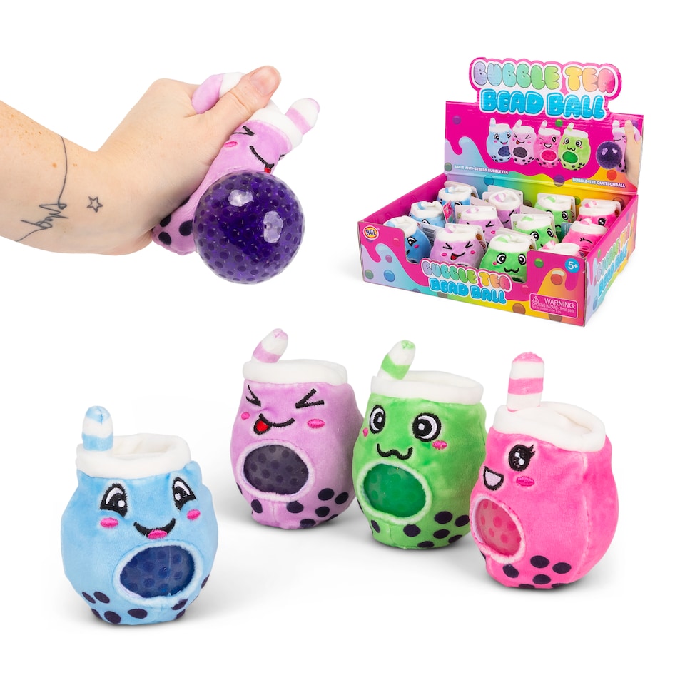image 1 of Bubble Tea Squishy Bead Ball – Soft Squishy Toy