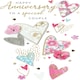 image 2 of Embellished Hearts Design A Special Couple On Your Anniversary Card