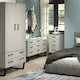image 1 of Texas Industrial-Style Wardrobe with Drawers and Hanging Space, Antique Wax Finish | Grey | Grey | One Size | 1
