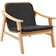 image 1 of Rattan Garden Chair Outdoor Furniture Chairs Varnished Wooden Frame Lounge Arm Chair | Cream | nature | One Size | 1
