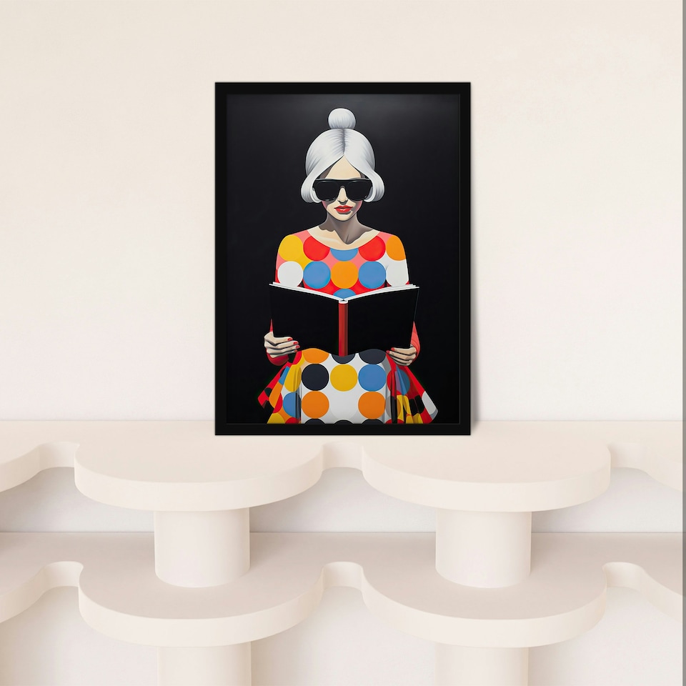 image 1 of Creative Scholar Book Lovers Fun Bright Home Decor Black Framed Wall Art Print A4