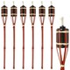 image 1 of Harbour Housewares Bamboo Garden Fire Torches - 60cm - Red - Pack of 6
