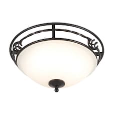 Pembroke 2 Light Flush Ceiling Light Black, E27