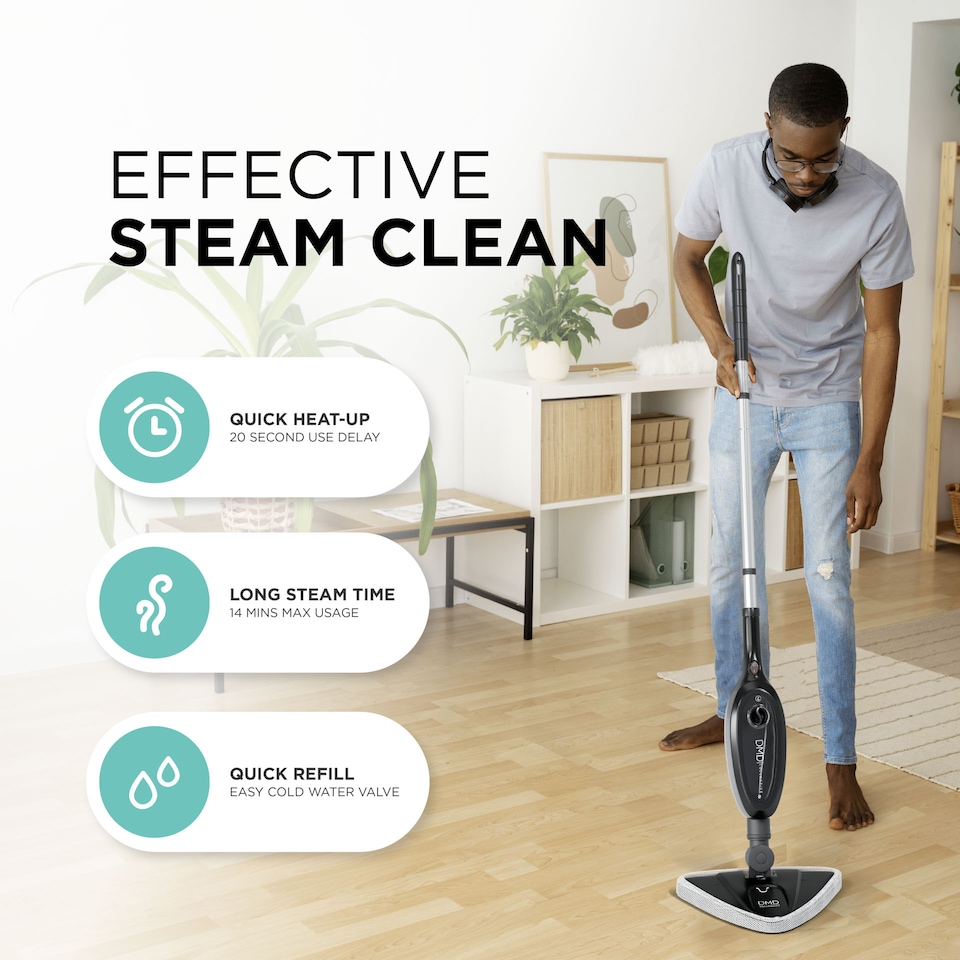 image 1 of DMD 10-in-1 Multifunction Upright Steam Cleaner Mop & Accessories