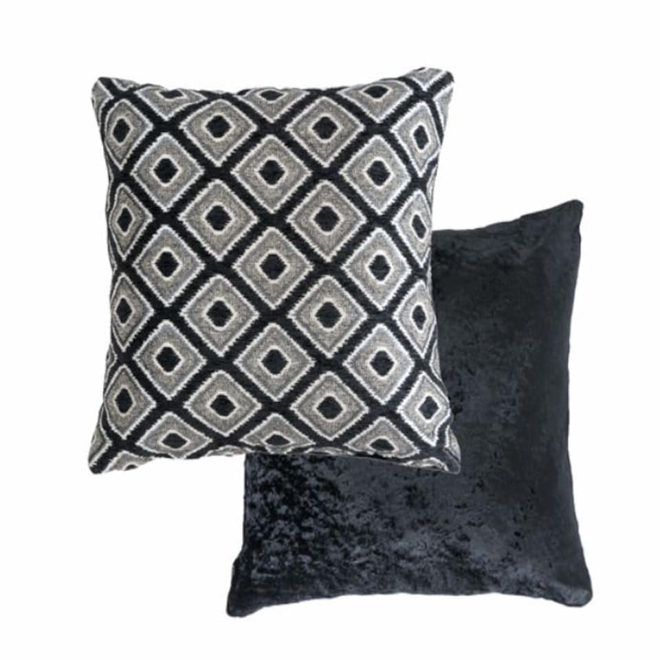 image 1 of Nevada Cushion Cover 43cm x 43cm Black | Black | Black