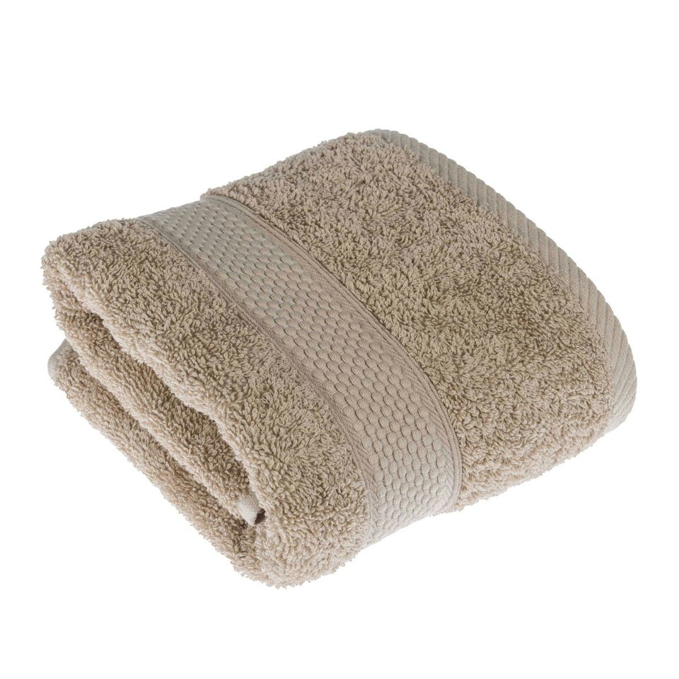 image 1 of Homescapes Turkish Cotton Hand Towel Set of 6 - Stone Cream