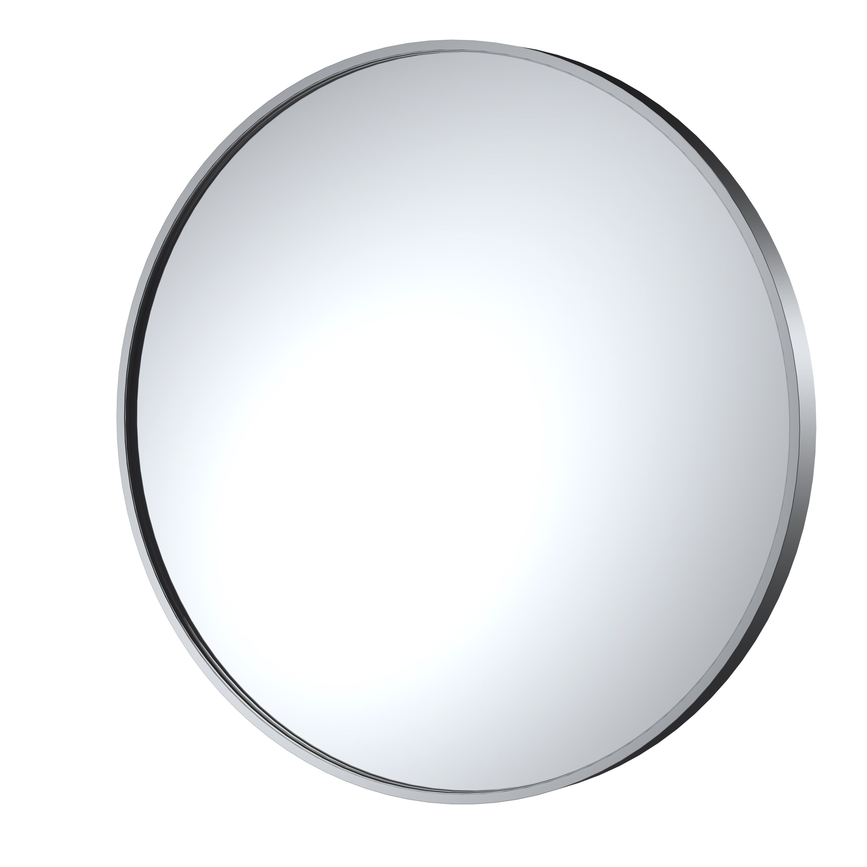 Round 800 X 800mm Chrome Frame Recessed Mirror