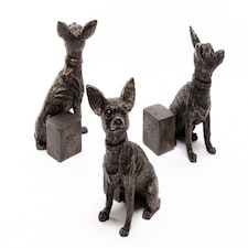 Chihuahua Plant Pot Feet - Set of 3 - L5 x W6 x H9.5 cm | Grey