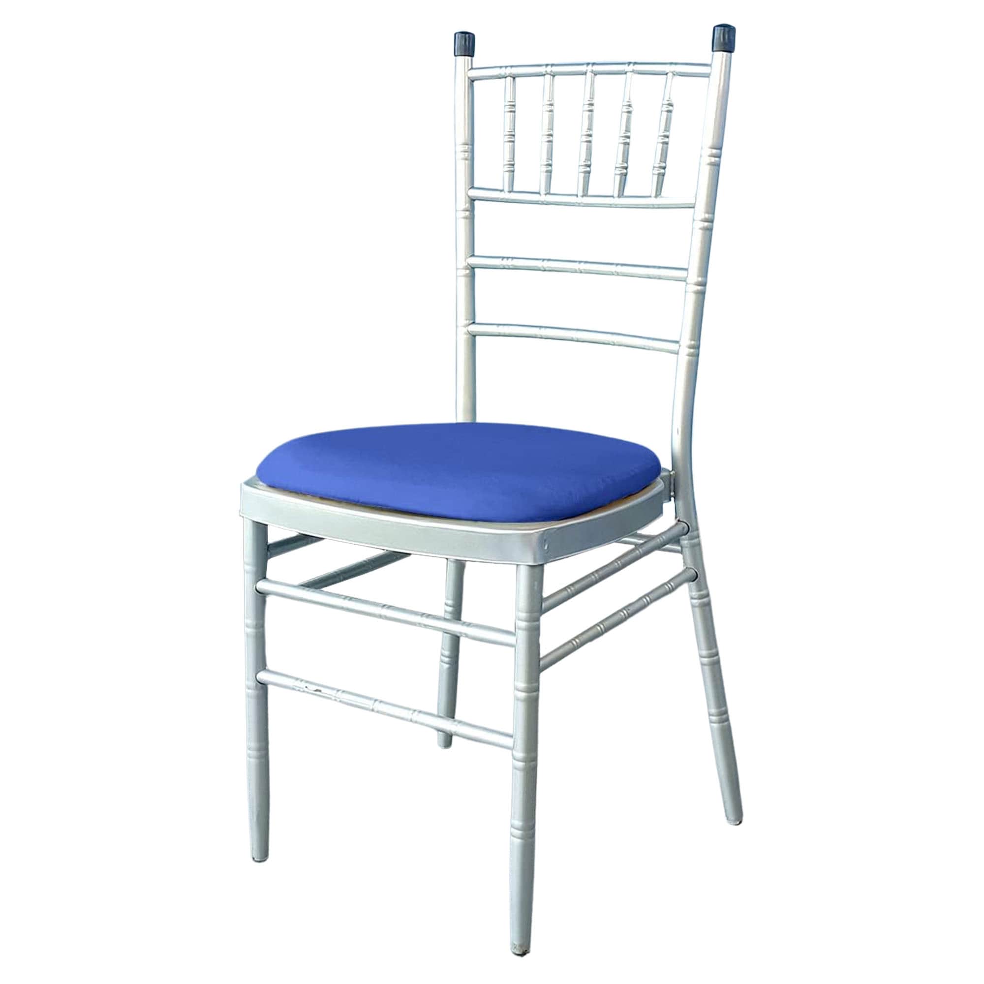 Neel Blue High Back Spandex Dining Chair Pad Covers Removable & Washable Slipcovers in Blue