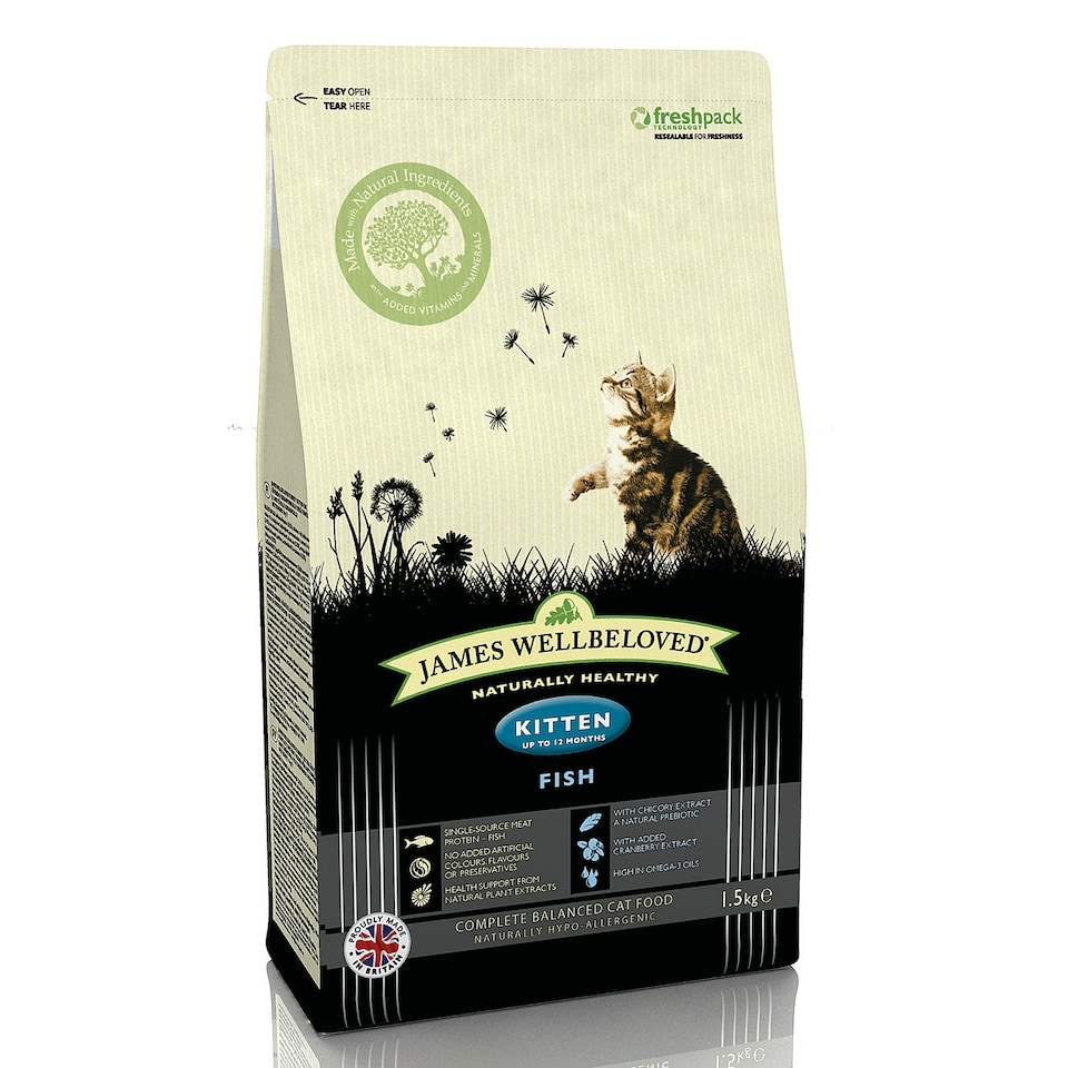 James Wellbeloved Kitten Fish and Rice Cat Food 1.5kg