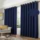 image 1 of Diamo Blackout Ring Top Eyelet Curtains - 168cm x 229cm - Blue