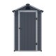 image 1 of 4 x 3 (1.34m x 1.04m) Single Door Apex Plastic Shed - Dark Grey