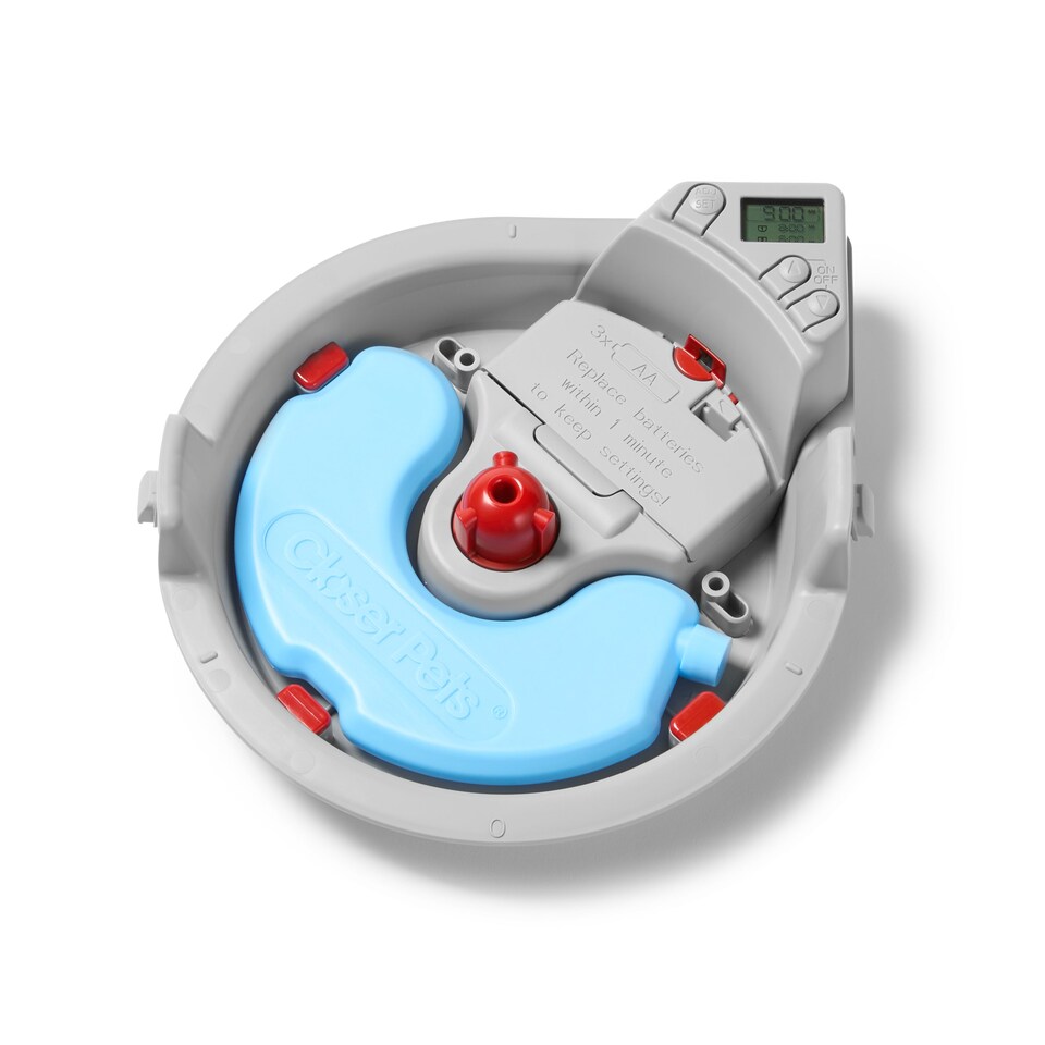 image 1 of Cat Mate Three-Meal Automatic Pet Feeder with Digital Timer White (C300)