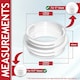 image 2 of SPARES2GO Vent Outlet Hose Connector Coupler Threaded Air Con Cooker Hood Hydroponics Duct Pipe Extension Ring (5" / 5.9") White