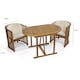 image 4 of Greenhurst Chiltern Compact 2-Seater Dining Set – Acacia Wood with Cushions