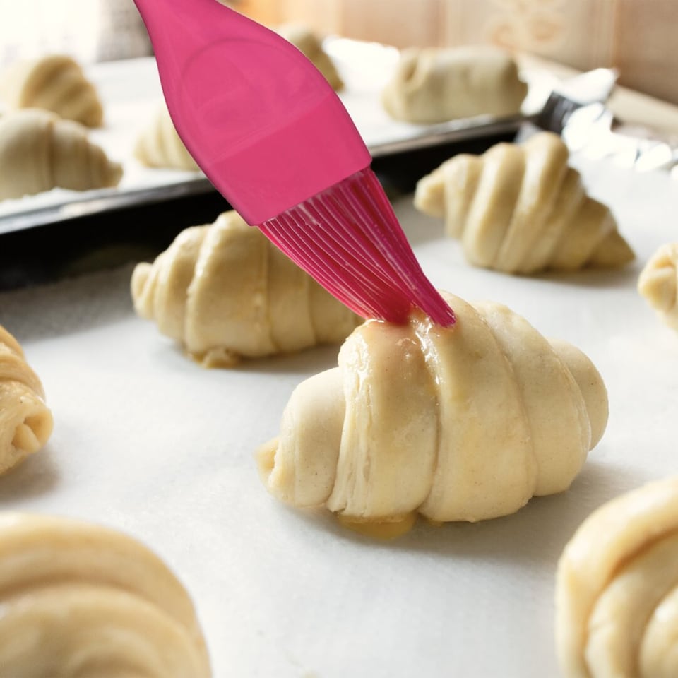 image 1 of Zing Pink Peony Silicone Pastry Brush