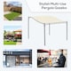 image 3 of Outsunny 3 x 3M Wall Mounted Awning Free Stand Canopy Shade Garden Porch Pergola | Cream