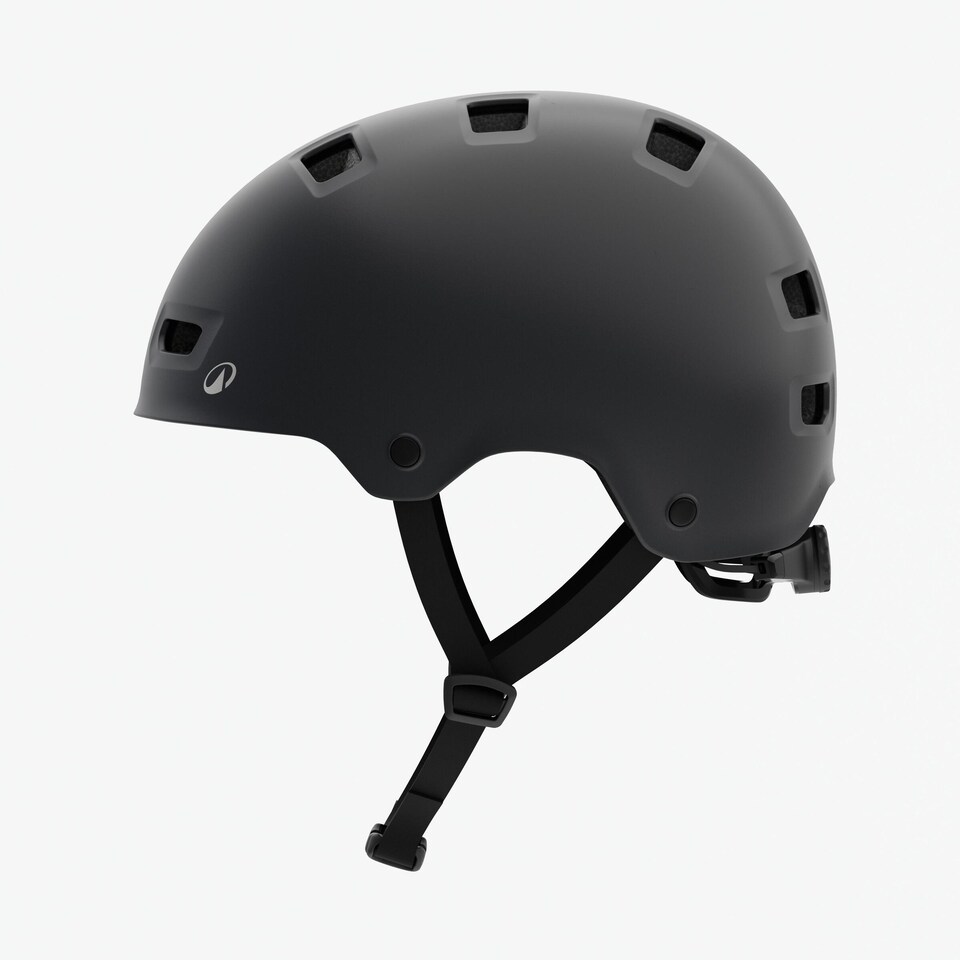 image 1 of Decathlon Children's round bicycle helmet, Move 100 - Black