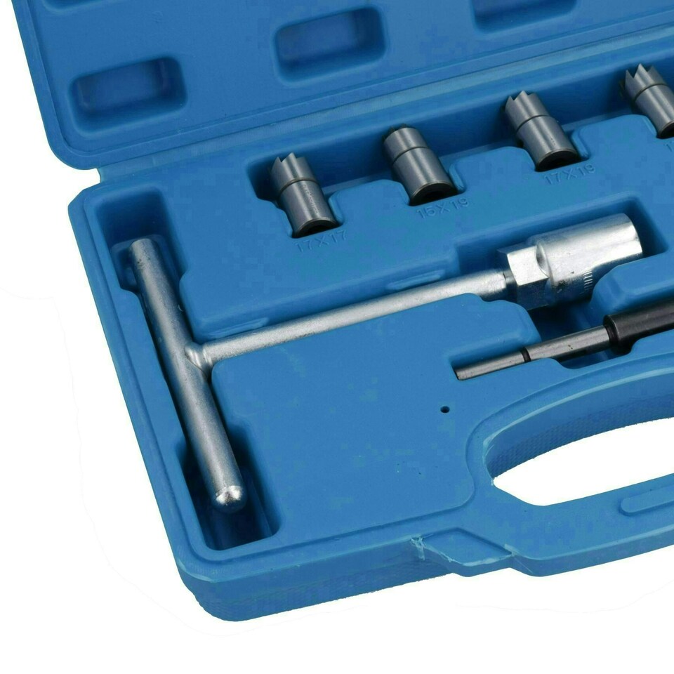 image 1 of Diesel Injector Seat Cutter Cleaner Universal Injector Re-face Reamer 7pc