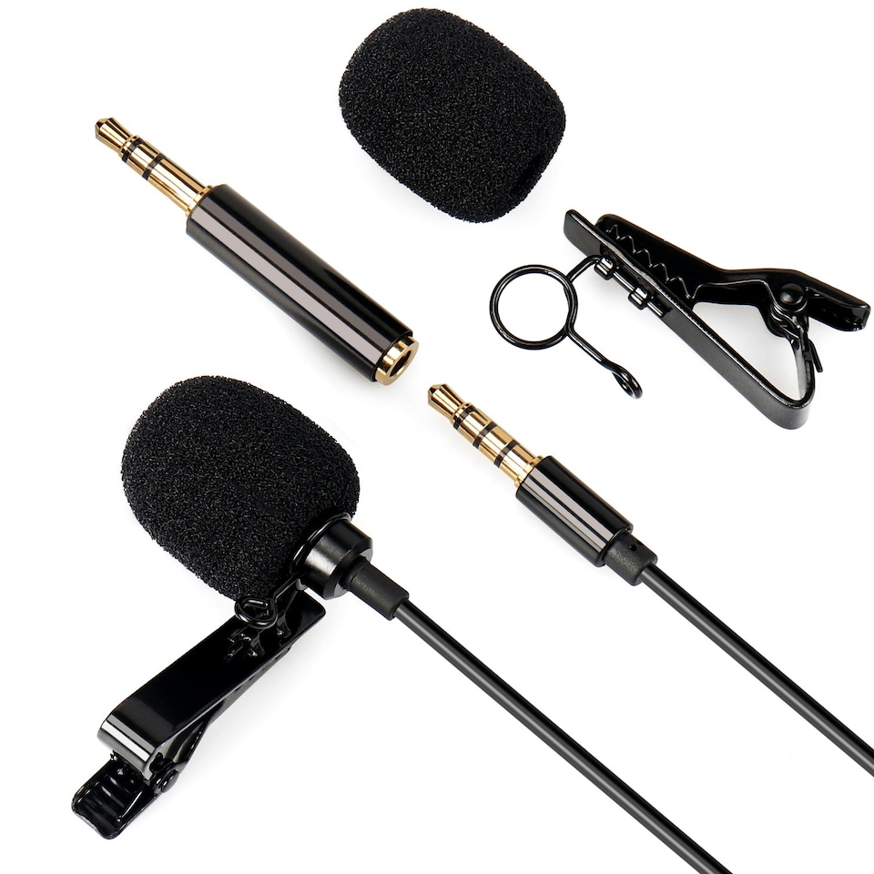 image 1 of Lavalier Lapel Microphone Clip-On Omnidirectional TRRS TRS - Daffodil MCP100