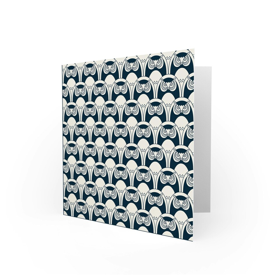 image 1 of Abstract Pattern Owl Art Blank Just to Say Card