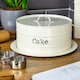 image 7 of Harbour Housewares Vintage Metal Kitchen Cake Tin - Cream