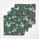 image 1 of Homescapes Festive Forest Green Christmas Napkins - Set of 4 | Green | One Size | 1