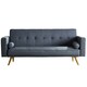 image 3 of STYLISH LINEN FABRIC UPHOLSTERED CLIC CLAC SOFA BED IN GREY