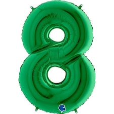Green Number 8 Helium Foil Giant Balloon 102cm / 40 in