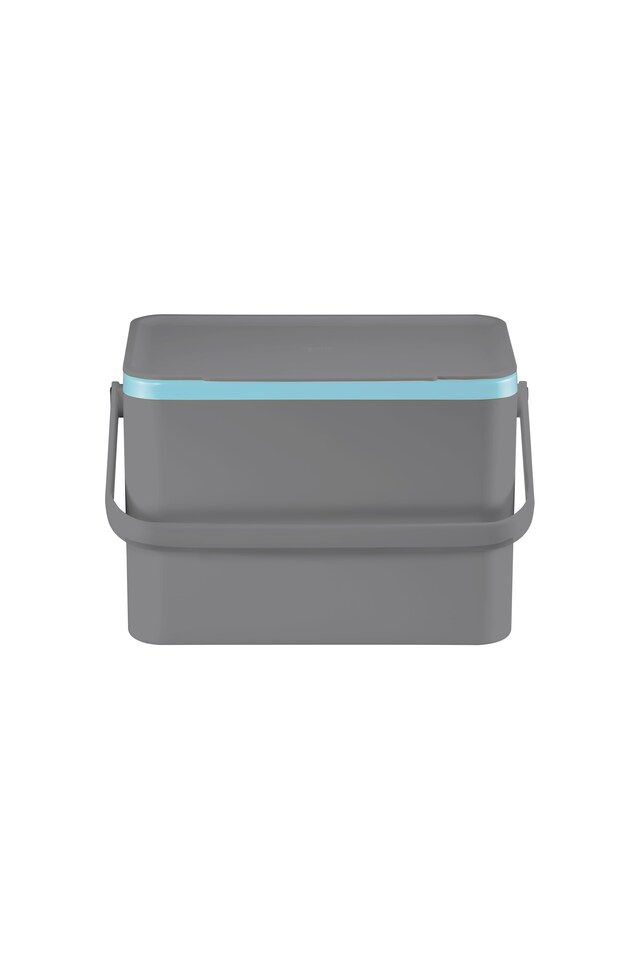 image 1 of EKO Food Waste Compost Bin, Kitchen Countertop Food Waste Caddy,Compost Bin with Lid, Grey, 4 Litre