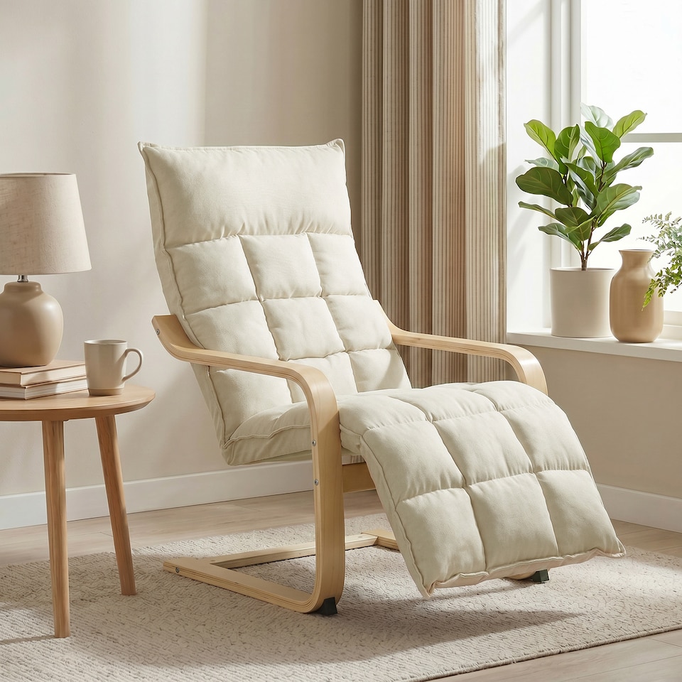 image 1 of HOMCOM Accent Chair, Leisure Lounge Chair Armchair with Footrest