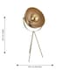 image 9 of Pair of Retro Satin Brass Tripod Table Lamps | Gold | Gold | Large | 2