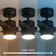 image 2 of ValueLights 24 Inch Integrated LED Ceiling Fan with Remote Control, 3 Blades, Timer and 6 Speed Functions - Black