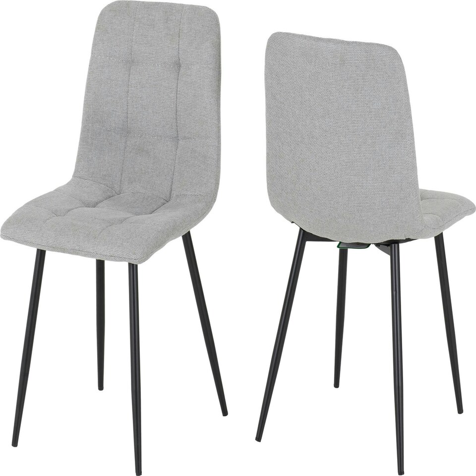 image 1 of Fenton Dining Set with 6 Chairs Grey | Light Grey