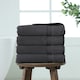image 5 of 100% Cotton Charcoal Hand Towels (Pack of 4) Black | Charcoal | Hand towel
