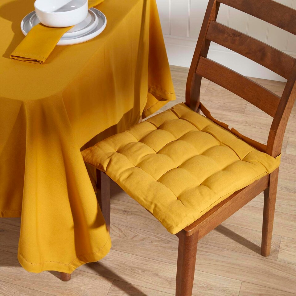 image 1 of Homescapes Mustard Yellow Tablecloth - 178 x 300 cm Yellow