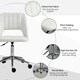 image 8 of Vinsetto Mid-Back Swivel Home Office Chair Scallop Computer Chair Cream White