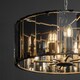 image 3 of Clooney 8 Light Ceiling Pendant Slate Grey Gloss Paint, Smoke Cut Glass, E14