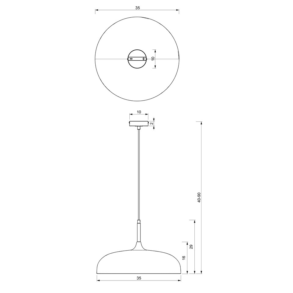 image 1 of Milagro Pendant Lamp Lincoln Blue/Gold 1XE27 35cm