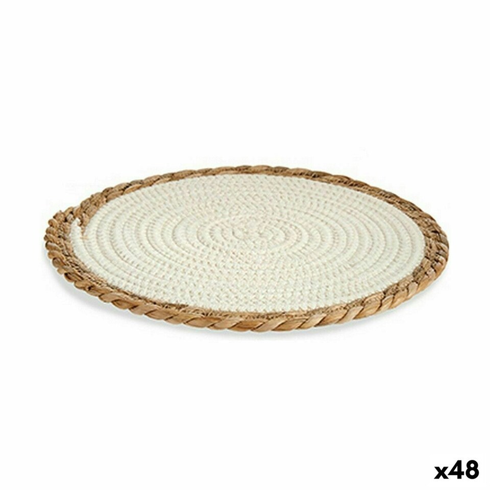 image 1 of Table Mat Natural White 30 x 1 x 30 cm (48 Units) N/A