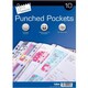 image 2 of Just Stationery 10 Clear Plastic Punched Pocket