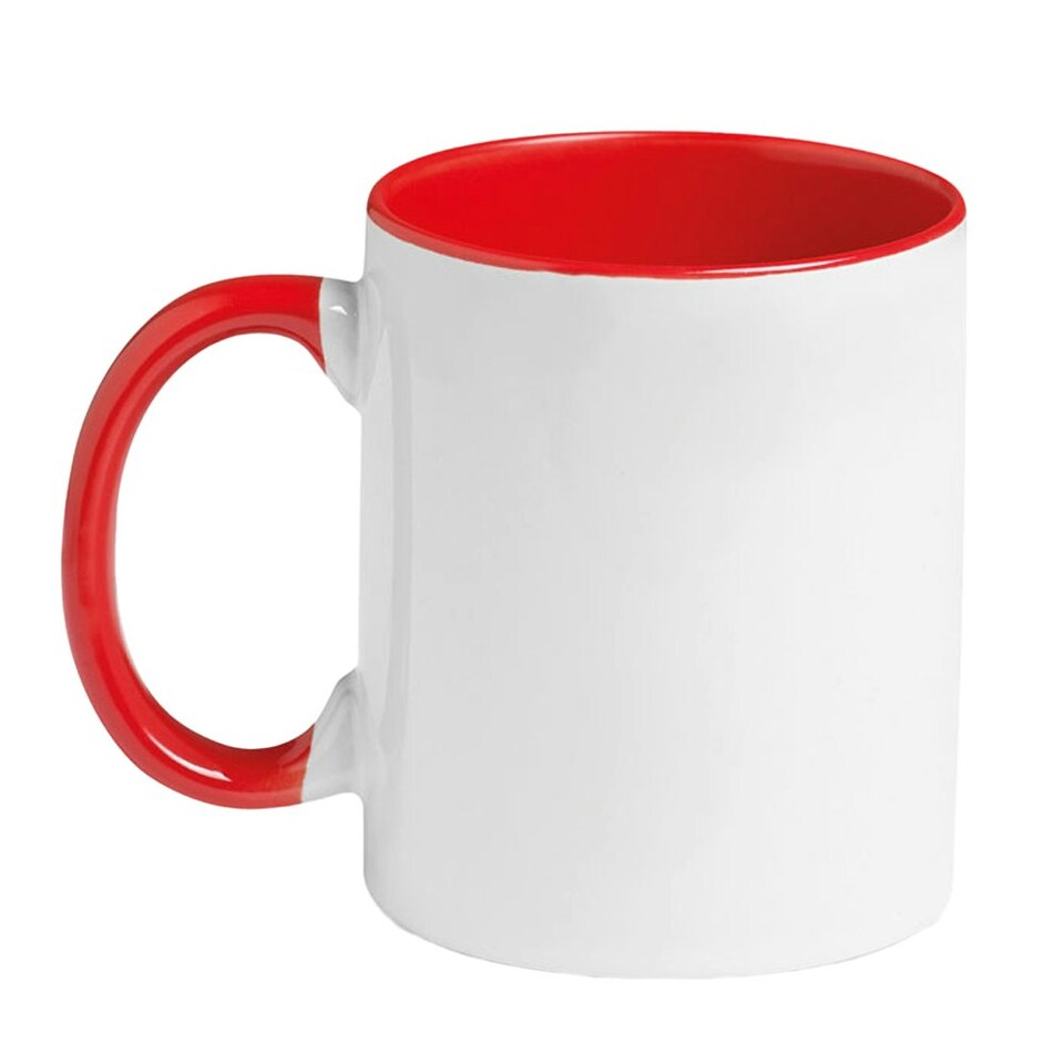 image 1 of MidOcean Sublimcoly Two Tone Sublimation 300ml Mug - White/Red - One Size