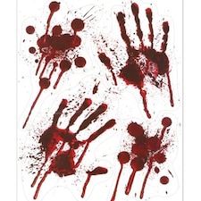 Bloody Hands Stickers Halloween Window Decorations