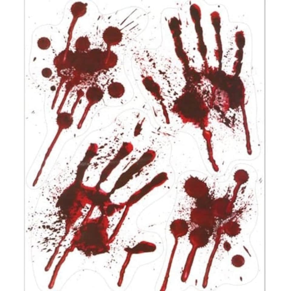 Bloody Hands Stickers Halloween Window Decorations