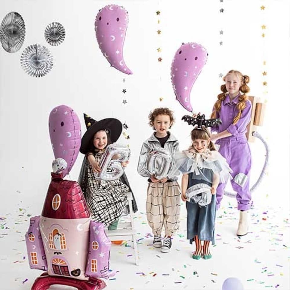 image 1 of Pink Ghost Halloween Giant Helium Foil Balloon 70cm / 27 in