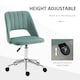 image 4 of Vinsetto Mid-Back Swivel Home Office Chair Scallop Green