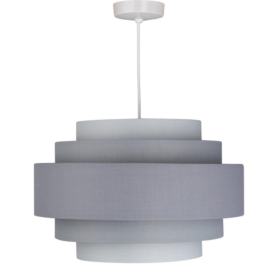 image 1 of Pair of Grey Ombre 5 Tier Light Shades | Grey | Large | 2