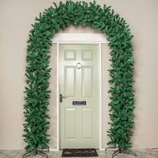 8ft (2.50m) Double Door Artificial Christmas Tree Arch in Green with 1296 Tips