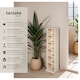 image 2 of CD DVD Storage Tower Media Display Unit Adjustable Shelves Wood Effect 102 CDs or 27 DVDs | Cream | beech | 20 x 21 x 90 cm | 1